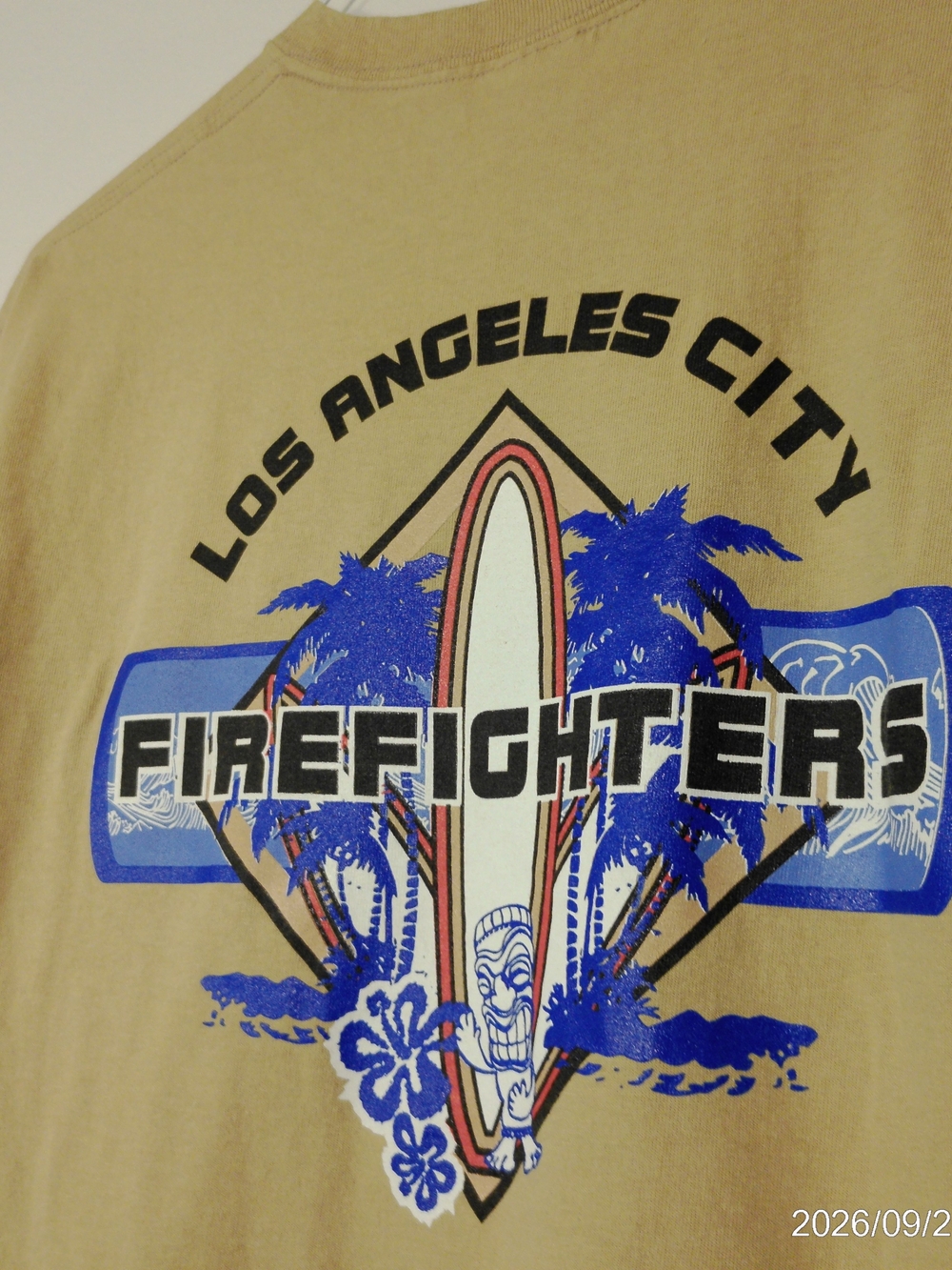 Los Angeles City Firefighters Graphic Tee - Tan Size XL